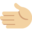 leftwards hand, medium-light skin tone